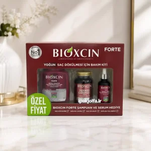 پک کامل روتین ضد ریزش بیوکسین فورت Bioxcin Forte شامل شامپو 300 میل، سرم 50 میل و مکمل 60 عددی