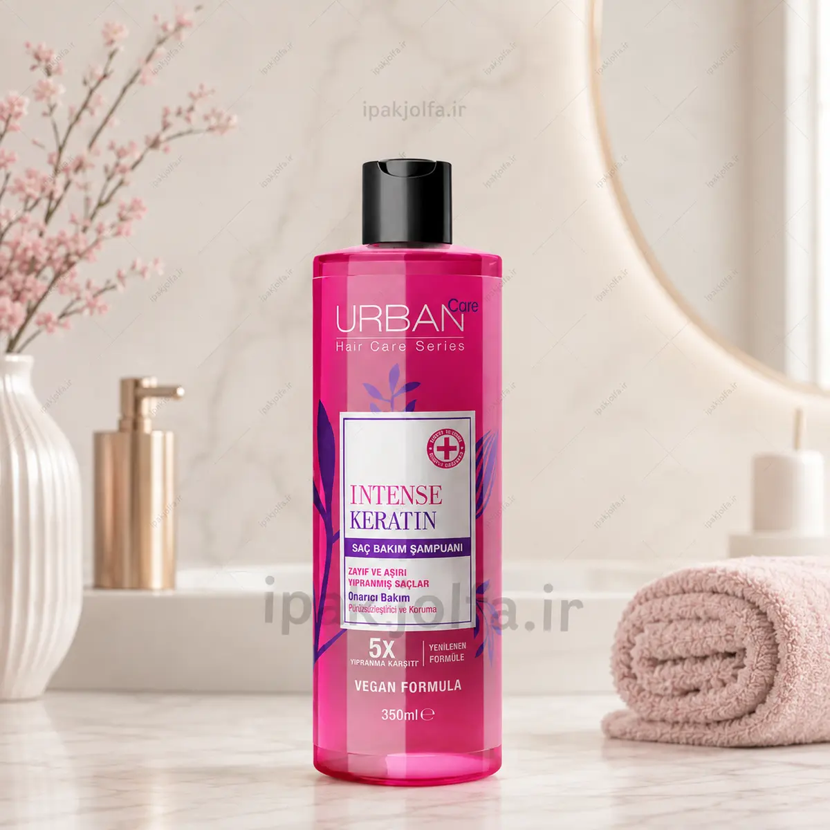 شامپو کراتین اینتنس اوربان کر URBAN Care حجم ۳۵۰ میلی‌لیتر برای موهای ضعیف و آسیب‌دیده
